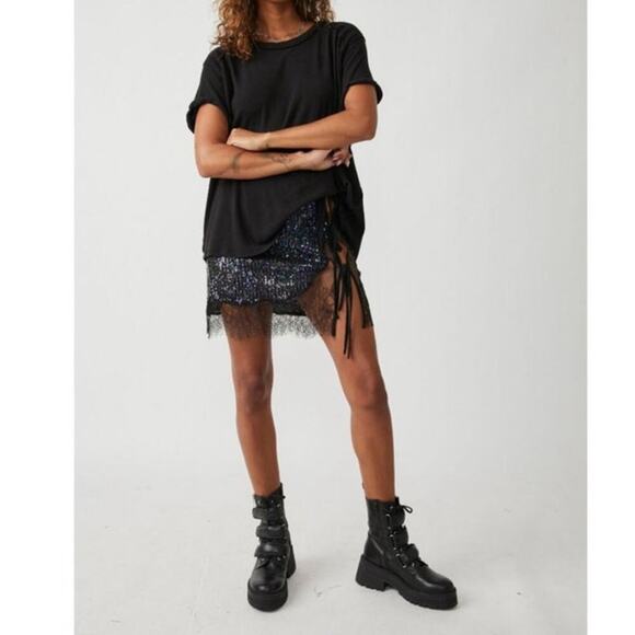 Free People Dresses & Skirts - NWT Free people gold ush slip black combo size small